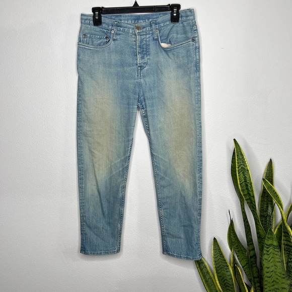Helmut Lang Belted Acid Wash Jeans 25 - Picture 1 of 8